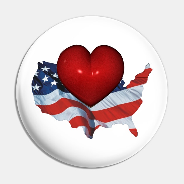 Love My Country Pin by teepossible