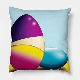 Easter eggs digital art (MD23Etr003) Pillow