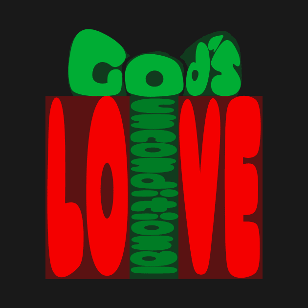 God's Unconditional Love Word Art Present by dogbone42