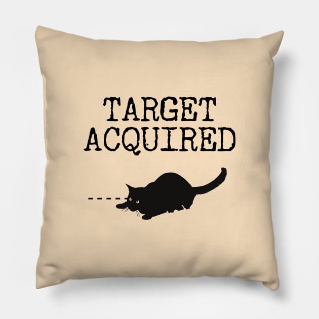 Target Acquired Cat Pillow by rojakdesigns