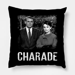 Cary and Audrey Elegance Charades Vintage Film Couture Collection Pillow