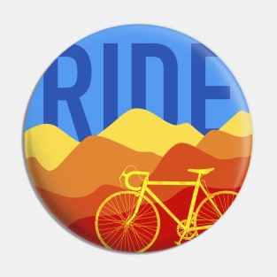 Ride - Road Bike Vintage Colors Pin