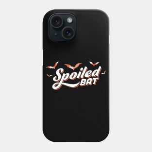 Spoiled Bat Funny Halloween Bats Orange Plaid Phone Case