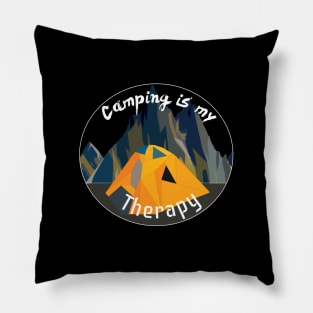 Cool tent camping outdoor mountain shirt Pillow