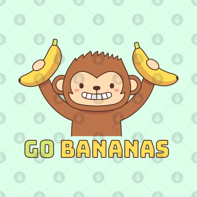 Cute Monkey Go Bananas Doodle by rustydoodle