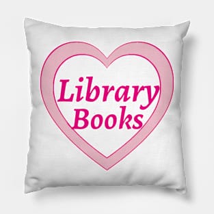 Library Books Heart 2 Pillow