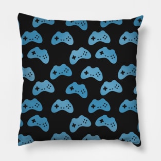 Blue Video game controller pattern Pillow