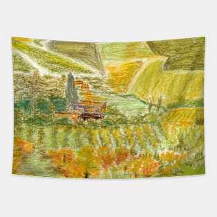 Tuscan landscape Tapestry