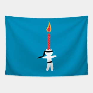 Little Ninja (candle) Tapestry