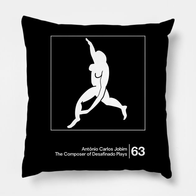 Antonio Carlos Jobim / Minimal Style Graphic Artwork Design Pillow by saudade