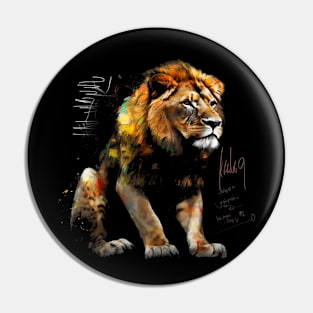 Lion Art - Animal Lovers Motif Artwork Animal Lion Pin