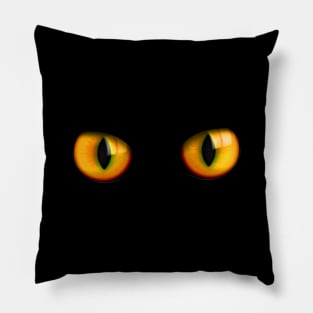 Halloween Glowing Eyes Cat Pillow