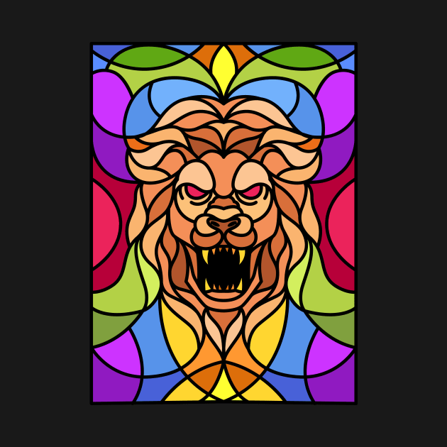 Lion Glass Stained by yellowline