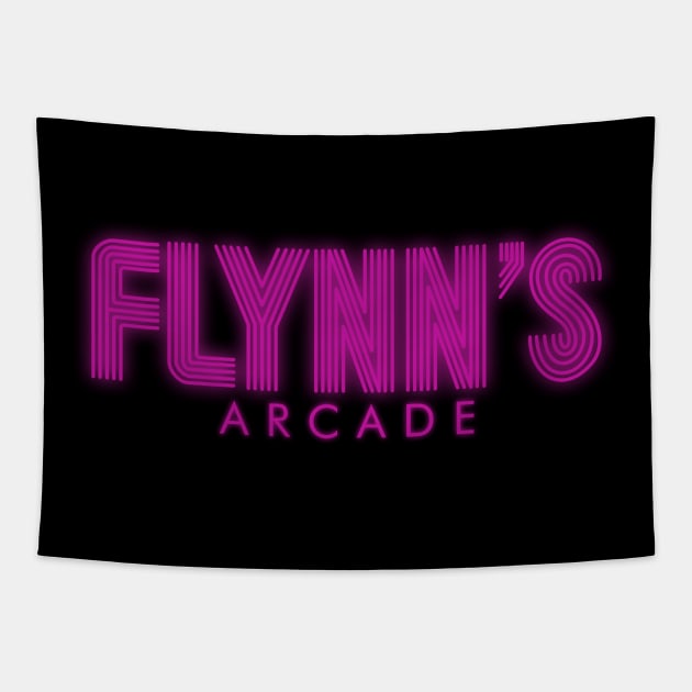 Flynn's arcade neon Tapestry by AlonaGraph