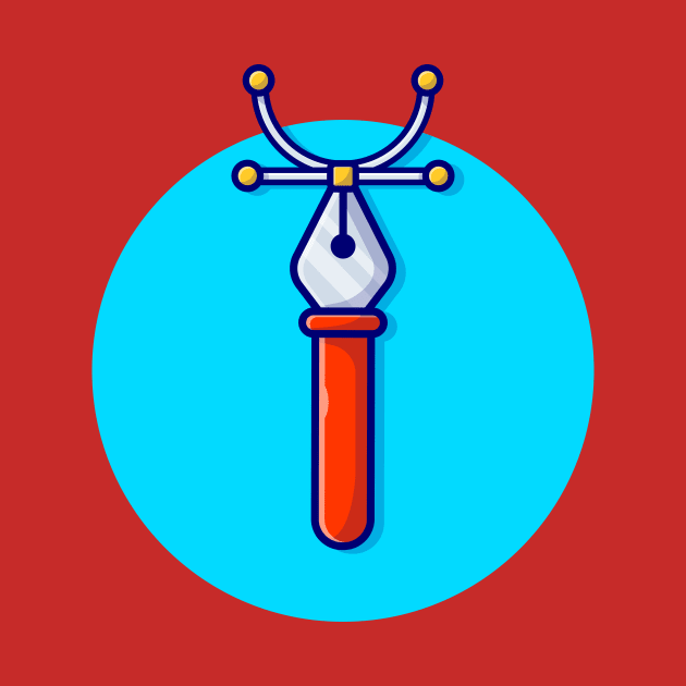 Pen Tool Cartoon Vector Icon Illustration (2) by Catalyst Labs