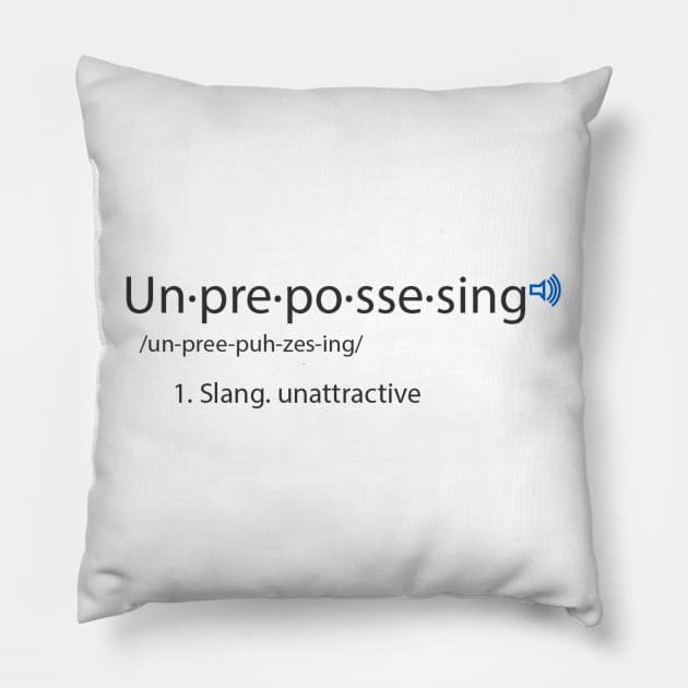 UNPREPOSSESING Pillow by NiroKnaan