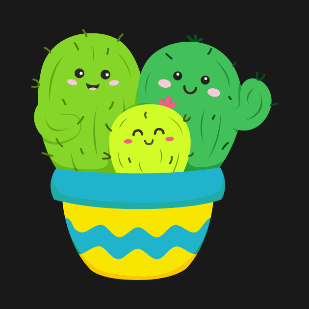 Happy Cactus Family by samshirts