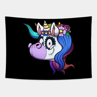 Day Of The Dead Unicorn Tapestry