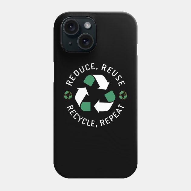 Reduce Reuse Recycle Repeat Phone Case by NomiCrafts