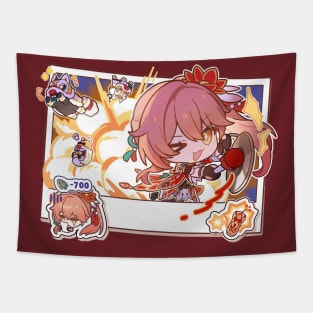 Honkai Star Rail Chibi Guinaifen Stunts Tapestry