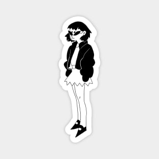 retro cartoon girl Magnet