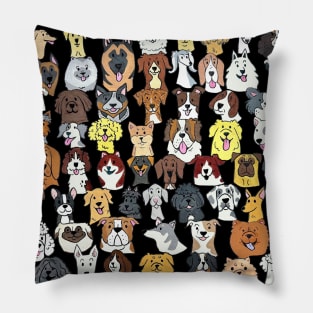 Dogs Dogs Dogs in Color Pillow