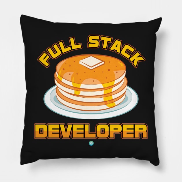 Developer Programmer Full Stack Pancakes Gift Pillow by woormle