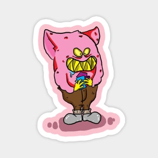 Cute Pink Monster Magnet