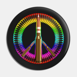 Peace (Through Superior Firepower) Pin