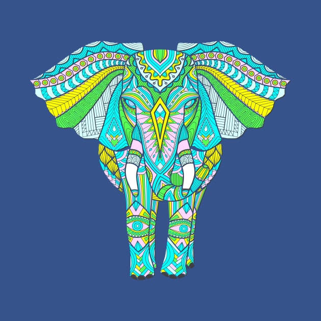 Colorful Elephant by AlondraHanley