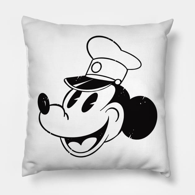 Steamboat willie Pillow by Paundra