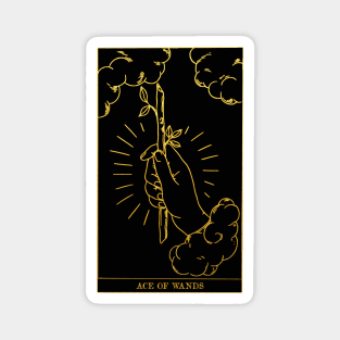 Ace Of Wands - Tarot Card Print - Minor Arcana Magnet