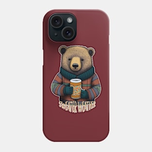 Sweater Weather Beary Comfortable Christmas Bear Phone Case