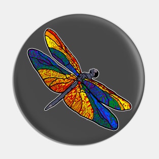 Rainbow Dragonfly Pin