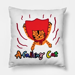 a falling cat Pillow