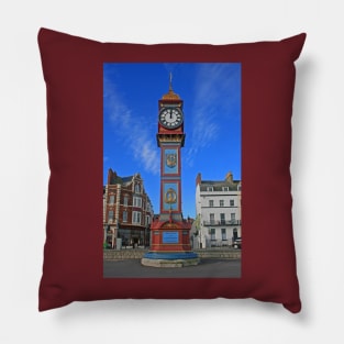 Jubilee Clock Tower, Weymouth, January 2023 Pillow