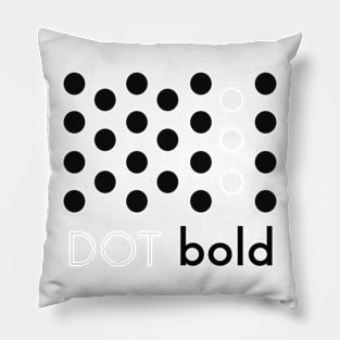 Dot bold white Pillow