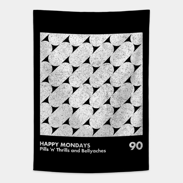 Happy Mondays / Minimal Graphic Design Tribute Tapestry by saudade