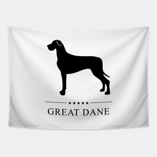 Great Dane Black Silhouette Tapestry by millersye