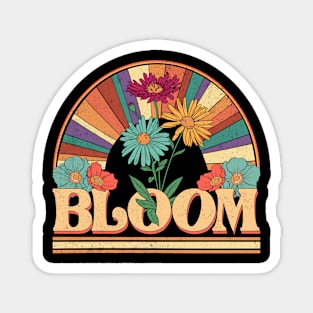 Bloom Flowers Name Dion Personalized Gifts Retro Style Magnet