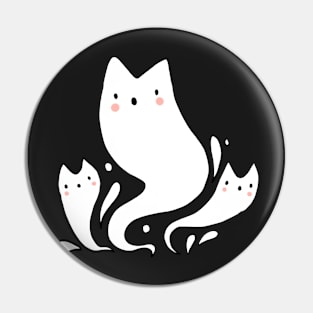 Cute ghost cats Pin