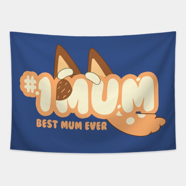 Best Mum Ever Tapestry by Karl Doodling