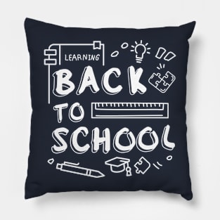 back to school icon handraw Pillow