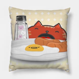 Eggs and Sausages Pillow