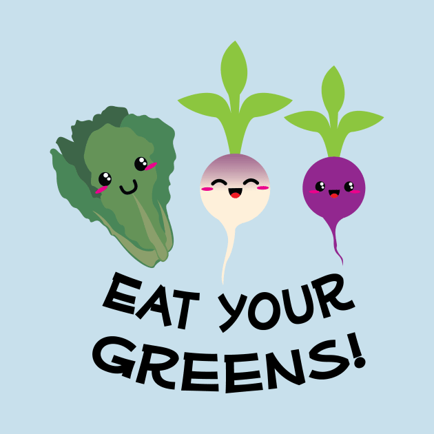 Eat Your Greens! Happy Vegetables by SheCanDraw