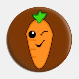 Winky Carrot Pin