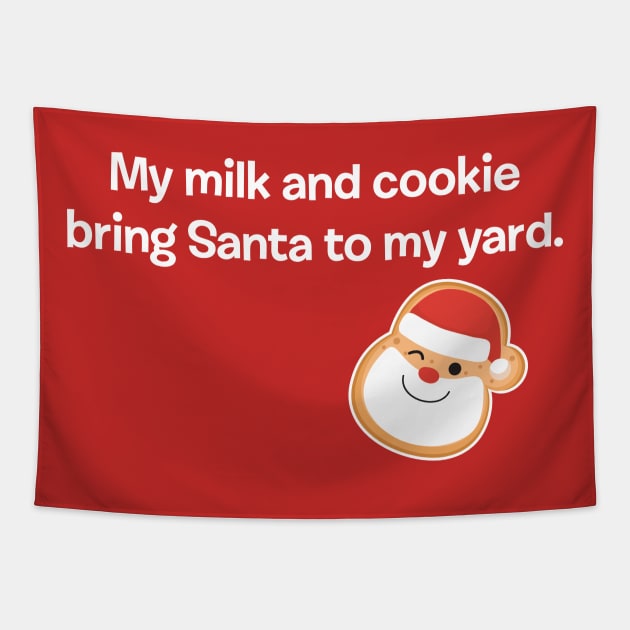 SANTA MILK AND COOKIES Tapestry by Hou-tee-ni Designs