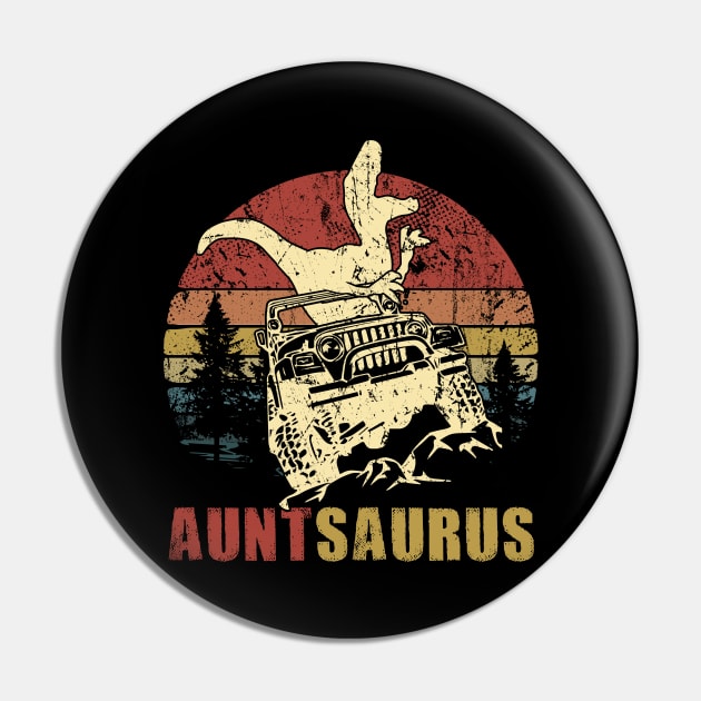Vintage Jeep T-Shirt Auntsaurus Jeep Gift Pin by Lones Eiless