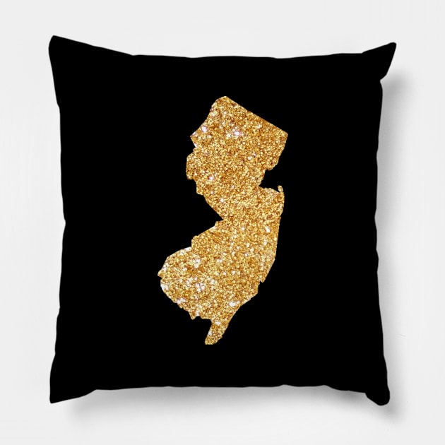 Gold New Jersey Pillow by lolosenese