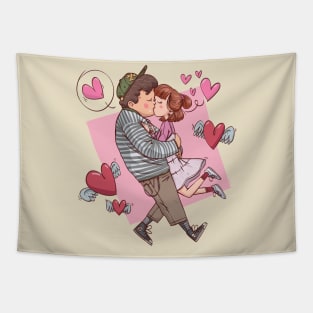 couple kiss lover Tapestry